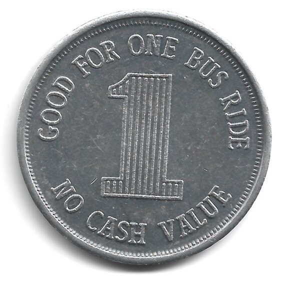 Uptown Express Las Vegas 40mm Aluminum Bus Transit Token (b862-2) - Picture 2 of 2